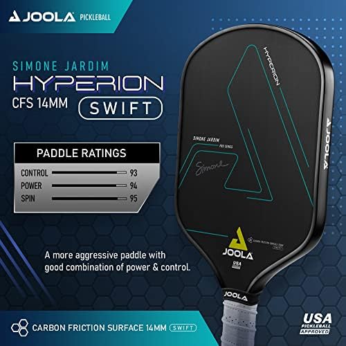 JOOLA Professional Pickleball Paddles - Raw Carbon Fiber Surface - Built for Spin, Speed & Control - Tournament-Level JO