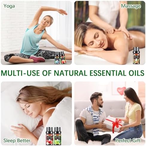 Woody Essential Oils Set for Candle Making & Diffuser - 6x10ML Teakwood, Sandalwood, Cedarwood, Cypress, Forest Pine, F