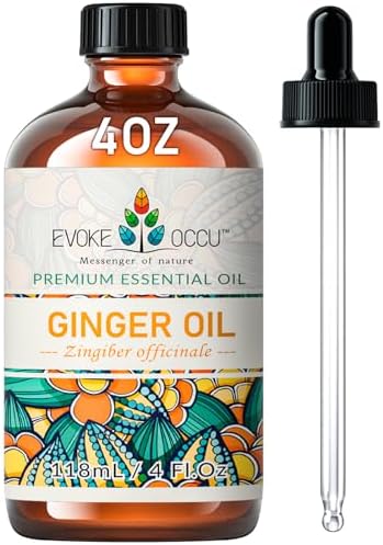 EVOKE OCCU Vetiver Essential Oil and Ginger Essential Oil for Men - Stress Relief and Focus - 4 Fl Oz