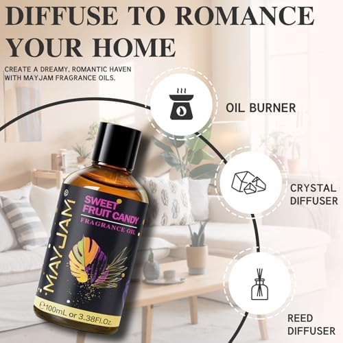 MAYJAM Sandalwood Essential Oil - Pure Fragrance Oil for Diffuser and Soap Candle Making, Ideal for Home and Office, 10