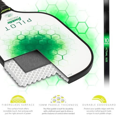 Franklin Sports Pilot Polypropylene Core Pickleball Paddle for Adults | Official USA Pickleball Paddle by Franklin Spor