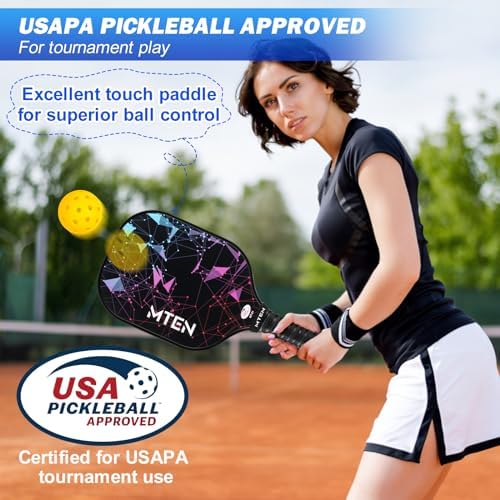 USAPA Approved Fiberglass Surface Pickleball Set for Men and Women Global Recycled Standard