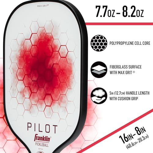 Franklin Sports Pilot Polypropylene Core Pickleball Paddle for Adults | Official USA Pickleball Paddle by Franklin Spor