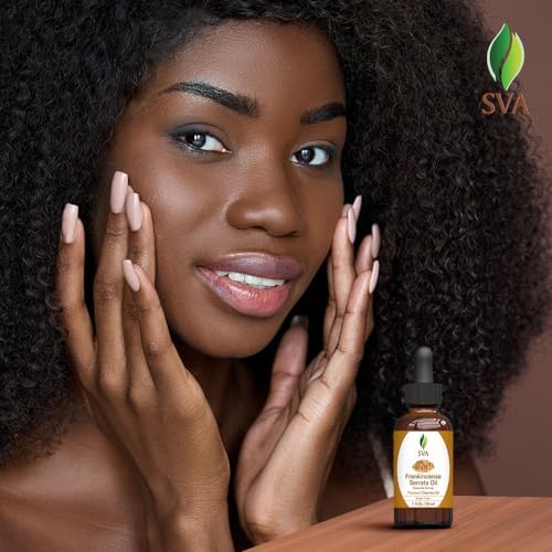 SVA Frankincense Essential Oil - 100% Natural Boswellia Carterii Oil for Aromatherapy and Skin Care - 1 Fl Oz with Dropp