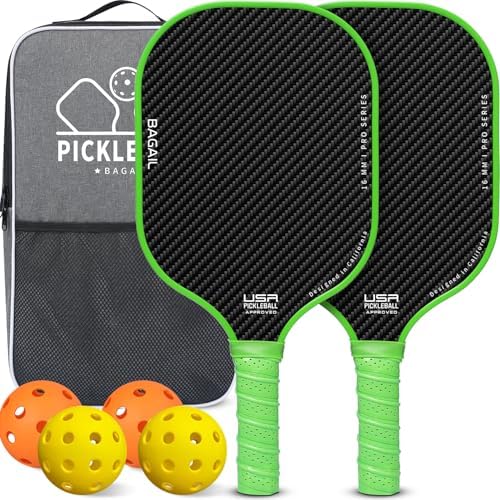 BAGAIL USAPA Approved Pickleball Paddles Set for Traction and Stability | Lightweight BAGAIL Pickleball Rackets with 4