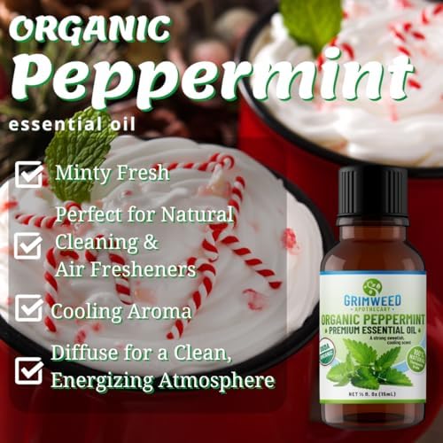 Grimweed Apothecary USDA Organic Cinnamon Essential Oil - Therapeutic Grade - 15mL - Diffuser Oil - 100% All Natural - w