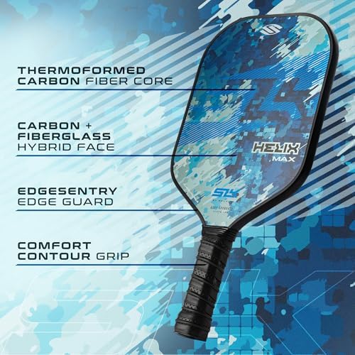 Thermoformed Carbon Fiber Pickleball Paddles for Unmatched Control | Selkirk Sport SLK Helix Pro Pickleball Paddle | Se