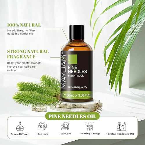 MAYJAM Indian Sandalwood Essential Oils for Skin Care and Hair Care - 100ml MAYJAM Indian Sandalwood Essential Oils fo