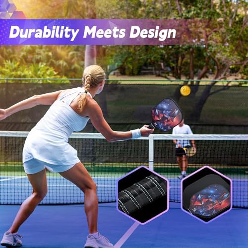 USAPA Approved Lightweight Pickleball Rackets for Casual Players | Durable Fiberglass Surface Picks with Polypropylene