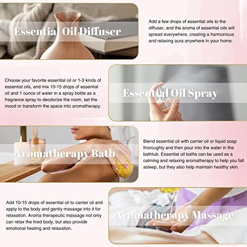 EUQEE Woody Essential Oils Set for Aromatherapy - Pure & Natural Oils - Eucalyptus, Cedarwood, Sandalwood, Frankincense,