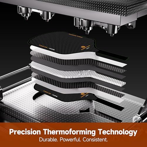 V7 Pro Pickleball Paddle - 3K Raw Carbon Fiber, 16mm Polypropylene Core, 3D PulseGrip Handle, Ideal for All Skill Levels
