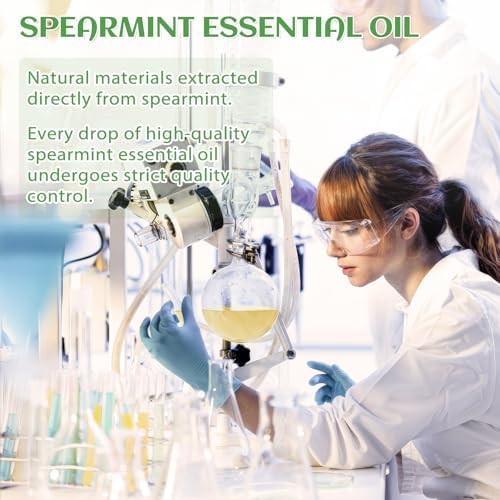 EVOKE OCCU Spearmint and Rose Essential Oil - Refreshing and Seductive Fragrance for Home Use - 4 Fl Oz