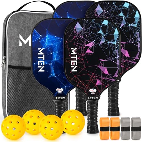 USAPA Approved Fiberglass Surface Pickleball Set for Men and Women Global Recycled Standard