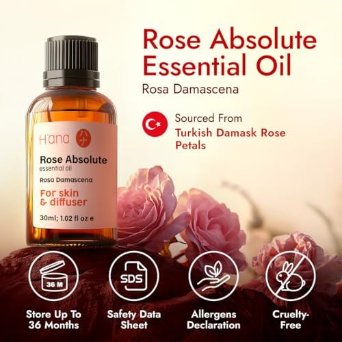 H'ana Sandalwood Essential Oil - 1.02 Fl Oz - for Hair and Skin, Aromatherapy, DIY Soap Making - ClimatePartner Certifie