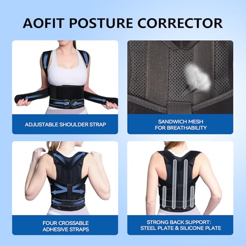 Women's and Men's Posture Corrector Back Brace for Scoliosis/Hunchback/Hump/Thoracic/Spine Support - Full Back Pain Rel