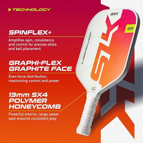 SLK Latitude & Nexus Pickleball Paddles: Graphite Face with SpinFlex Surface for Control and Power | REV-Core+ / SX4 Pol