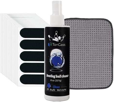 TonGass Bowling Accessories Kit for Beginners, Microfiber Towel & Cleaner Spray | TonGass Bowling Thumb Tape Set and Cl