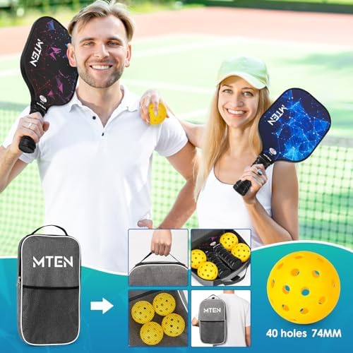 USAPA Approved Fiberglass Surface Pickleball Set for Men and Women Global Recycled Standard