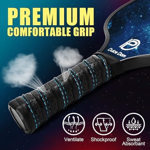 DULCE DOM USAPA Approved Fiberglass/Carbon Fiber Pickleball Paddles Set of 4 for Training | DULCE DOM 4 Indoor Outdoor