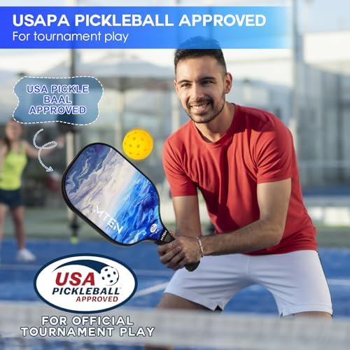 USAPA Approved Fiberglass Surface Pickleball Set for Men and Women Global Recycled Standard