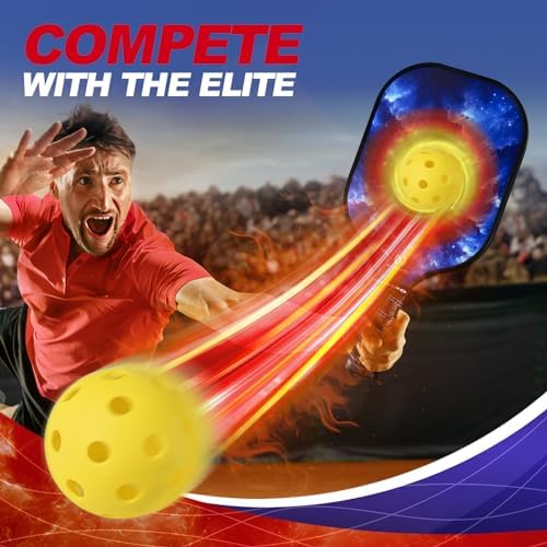 USAPA Approved Lightweight Pickleball Rackets for Casual Players | Durable Fiberglass Surface Picks with Polypropylene