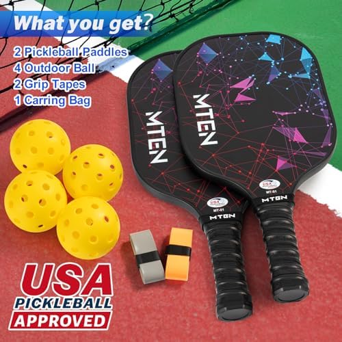 USAPA Approved Fiberglass Surface Pickleball Set for Men and Women Global Recycled Standard