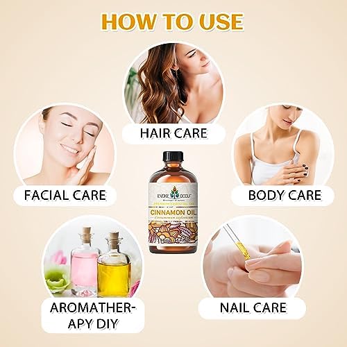 EVOKE OCCU Cinnamon Essential Oil and Juniper Essential Oil for Relaxation - Stress Relief and Muscle Pain Relief - 4 Fl