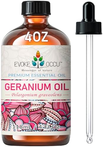 EVOKE OCCU Geranium and Lime Essential Oil for Home Fragrance - Ideal for Relaxation - 4 Fl Oz EVOKE OCCU Geranium and