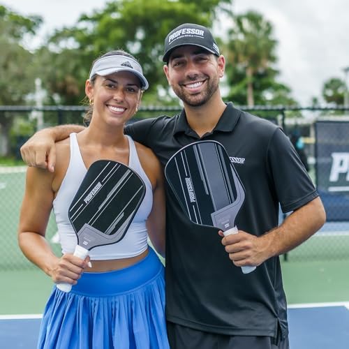 Professor Premier Pickleball Paddle Set - 2024 USAPA Approved, Professional Quality, Fiberglass Surface Attributes for S