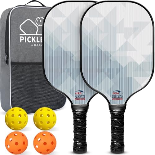 BAGAIL USAPA Approved Pickleball Paddles Set for Traction and Stability | Lightweight BAGAIL Pickleball Rackets with 4