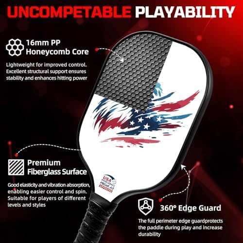 BAGAIL USAPA Approved Pickleball Paddles Set for Traction and Stability | Lightweight BAGAIL Pickleball Rackets with 4