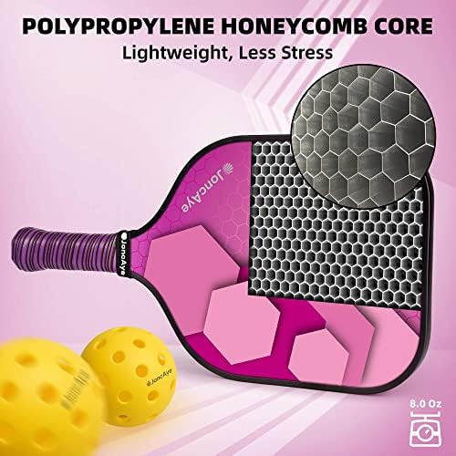 JoncAye USAPA Approved Pickleball Paddles Set of 4 for Adults, Men, Women, and Kids with Balls and Bag JoncAye USAPA App