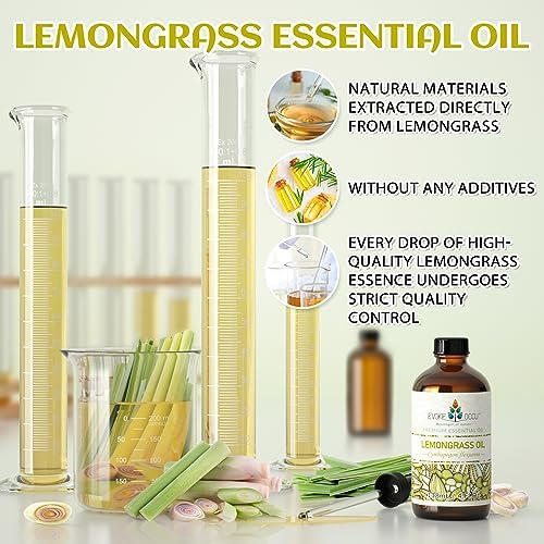 EVOKE OCCU Lemongrass and Chamomile Essential Oils - Relaxing and Soothing for Stress Relief - 4 Fl Oz EVOKE OCCU Lemo