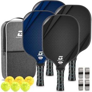 GaryE Carbon Fiber Pickleball Paddles for Adults and Teenagers | GaryE Lightweight USAPA Approved Pickleball Rackets Se
