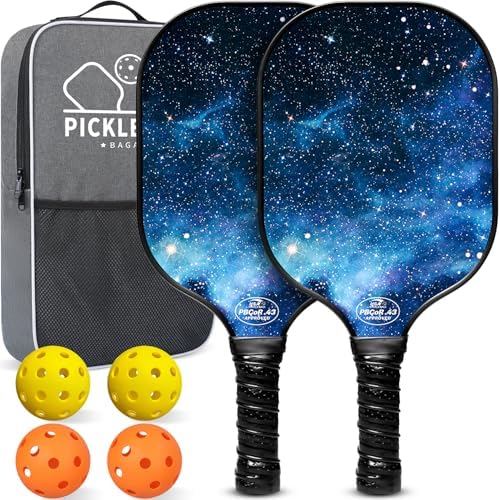 BAGAIL USAPA Approved Pickleball Paddles Set for Traction and Stability | Lightweight BAGAIL Pickleball Rackets with 4