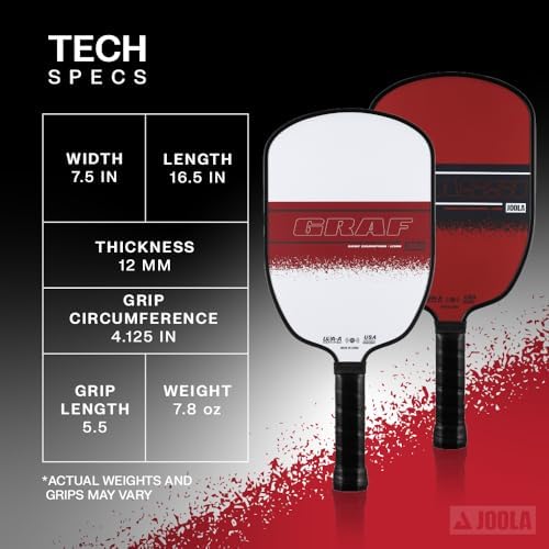 JOOLA Agassi PRO IV 14mm Pickleball Paddle - Carbon Fiber Surface Increases Spin & Control for Experts | JOOLA Agassi P