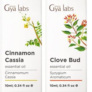 Aromatherapy Grade Cinnamon Cassia & Clove Essential Oil Set for Relaxation - 2x10ml | Cinnamon Cassia & Clove Essentia