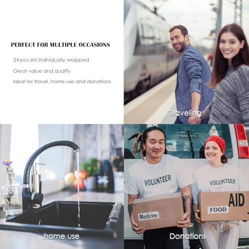 EasyHonor 36 PCS Colorful Manual Disposable Toothbrushes for Adults, Perfect for Travel & Hotels, Ergonomics Handle, Me