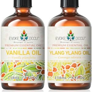 Evoke Occu Vanilla and Ylang Ylang Essential Oil for Relaxation - 4 Fl Oz | Evoke Occu Vanilla and Ylang Ylang Aromathe