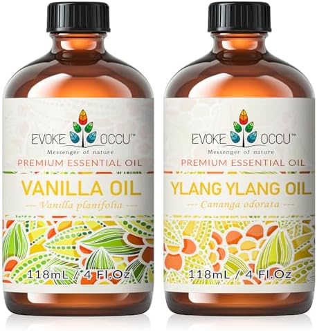Evoke Occu Vanilla and Ylang Ylang Essential Oil for Relaxation - 4 Fl Oz | Evoke Occu Vanilla and Ylang Ylang Aromathe