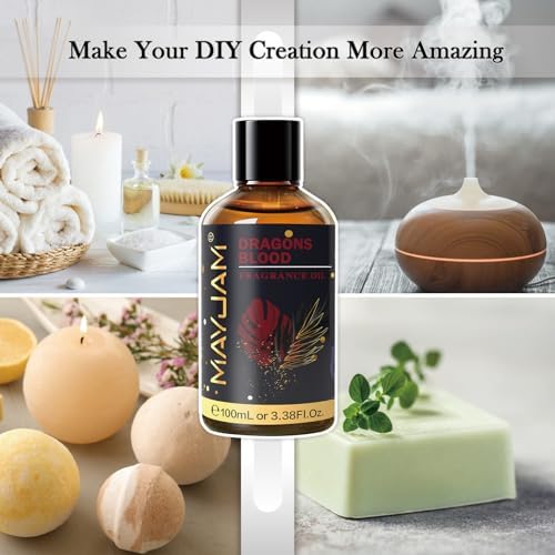 MAYJAM Sandalwood Essential Oil - Pure Fragrance Oil for Diffuser and Soap Candle Making, Ideal for Home and Office, 10