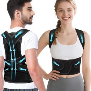 Upgraded Posture Corrector Back Brace for Men and Women | Adjustable Full Back Support for Posture Improving and Pain R