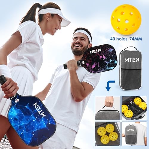 USAPA Approved Fiberglass Surface Pickleball Set for Men and Women Global Recycled Standard