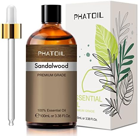 PHATOIL Sandalwood Essential Oil 100ML for Diffuser and Humidifier - Relax Aromatherapy | PHATOIL Pure Sandalwood Essen