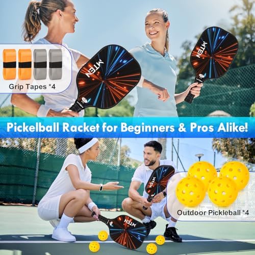 USAPA Approved Fiberglass Surface Pickleball Set for Men and Women Global Recycled Standard