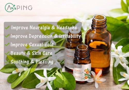 Sandalwood & Clary Sage Essential Oils for Aroma and Spa - 100% Pure Organic Natural Plant Oils, 2x10ML Sandalwood & C