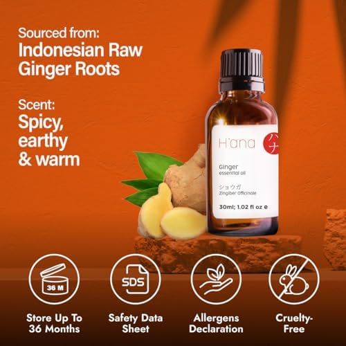 H'ana Sandalwood Essential Oil - 1.02 Fl Oz - for Hair and Skin, Aromatherapy, DIY Soap Making - ClimatePartner Certifie