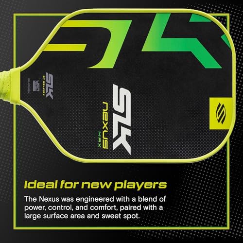 SLK Latitude & Nexus Pickleball Paddles: Graphite Face with SpinFlex Surface for Control and Power | REV-Core+ / SX4 Pol