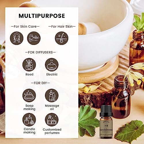 Yethious Pure Sandalwood Essential Oil for Aromatherapy & Diffuser - 10ML