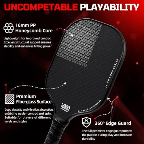 BAGAIL USAPA Approved Pickleball Paddles Set for Traction and Stability | Lightweight BAGAIL Pickleball Rackets with 4
